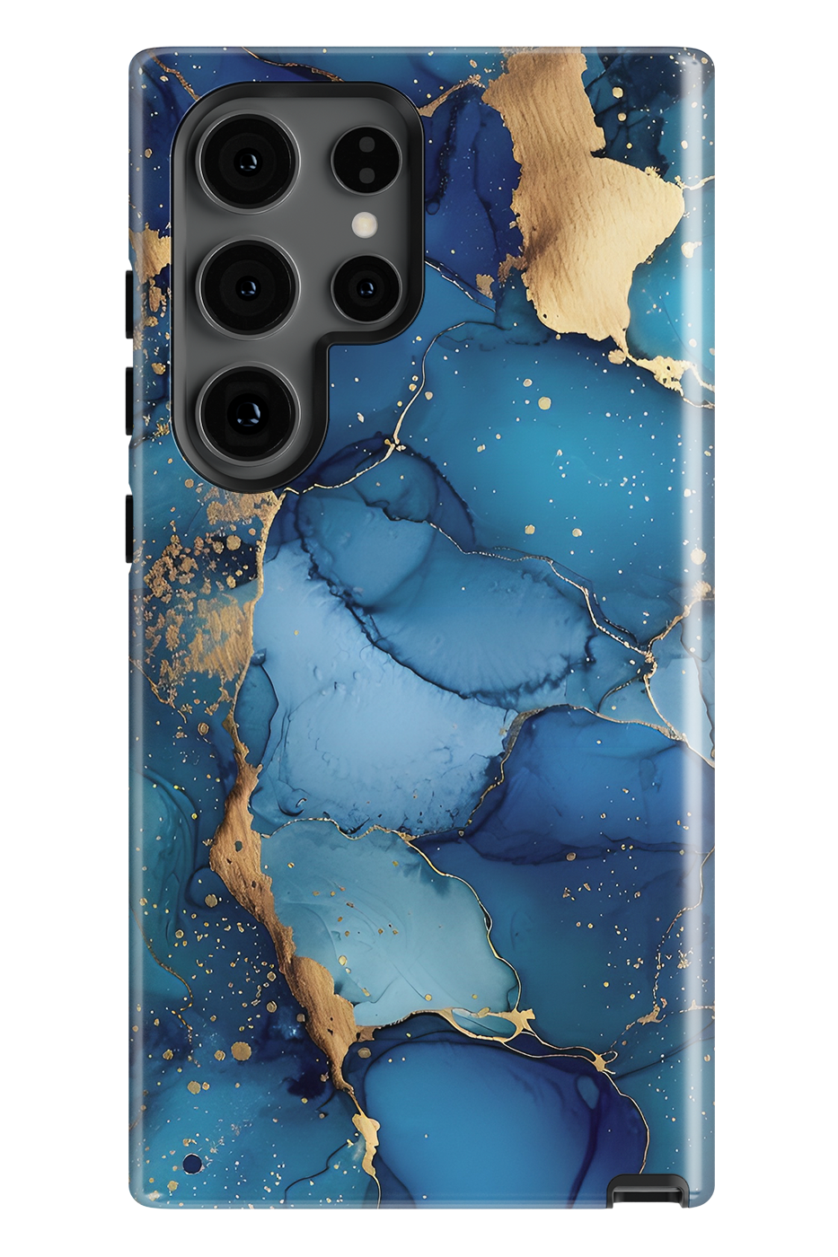 Etui Samsung - NIEBIESKO-ZŁOTY