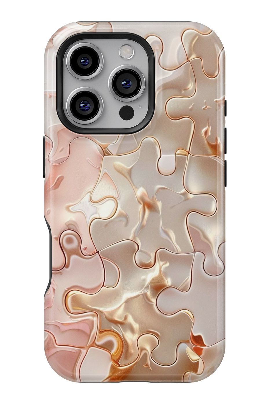 Etui iPhone - CZARNY & ZŁOTY