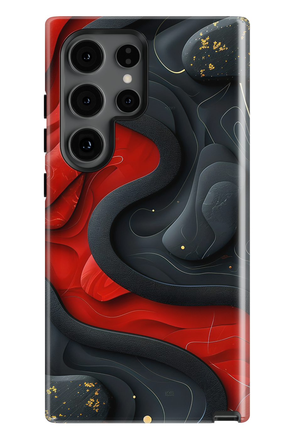 Etui Samsung - CZERWONY CZARNY