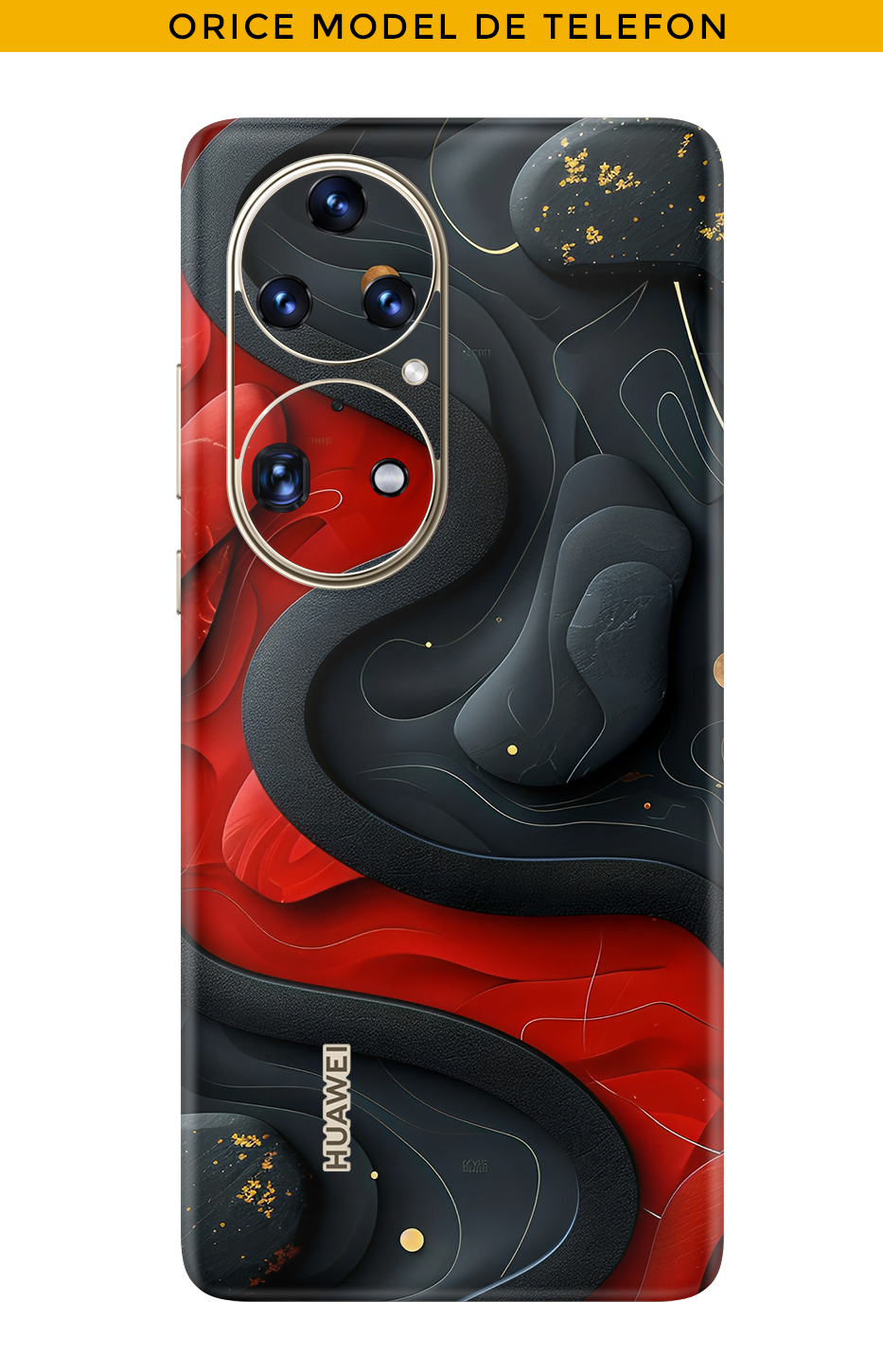 Skin NA KAŻDY TELEFON - Czerwono-Czarny