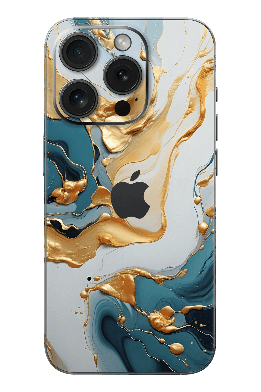 Skin iPhone - Turkusowy Złoty