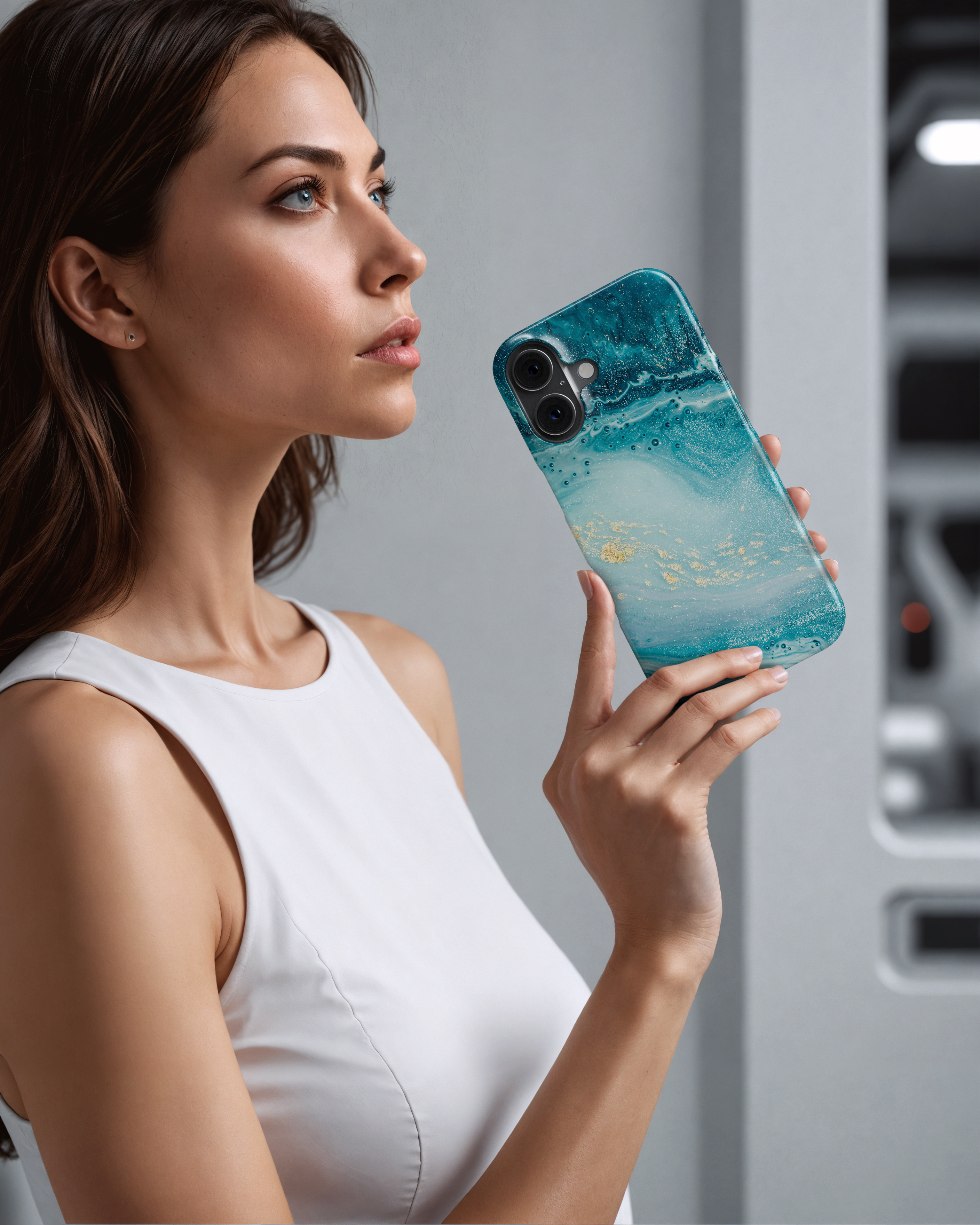 Etui iPhone - TURKUSOWY