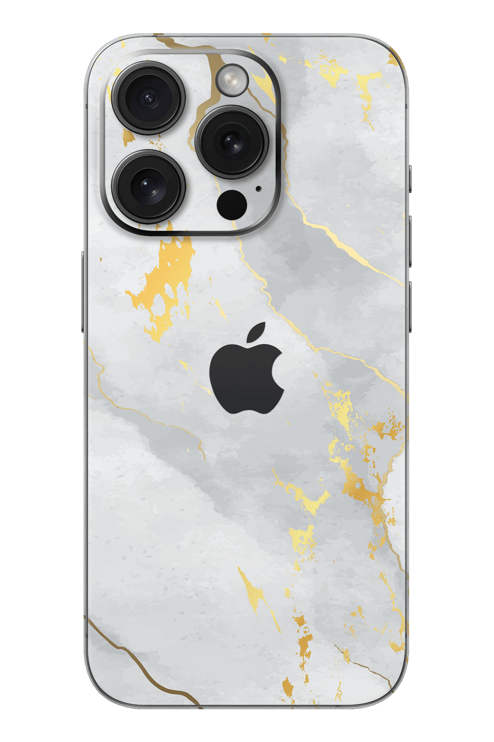 Skin iPhone - Biały Marmur Złoty