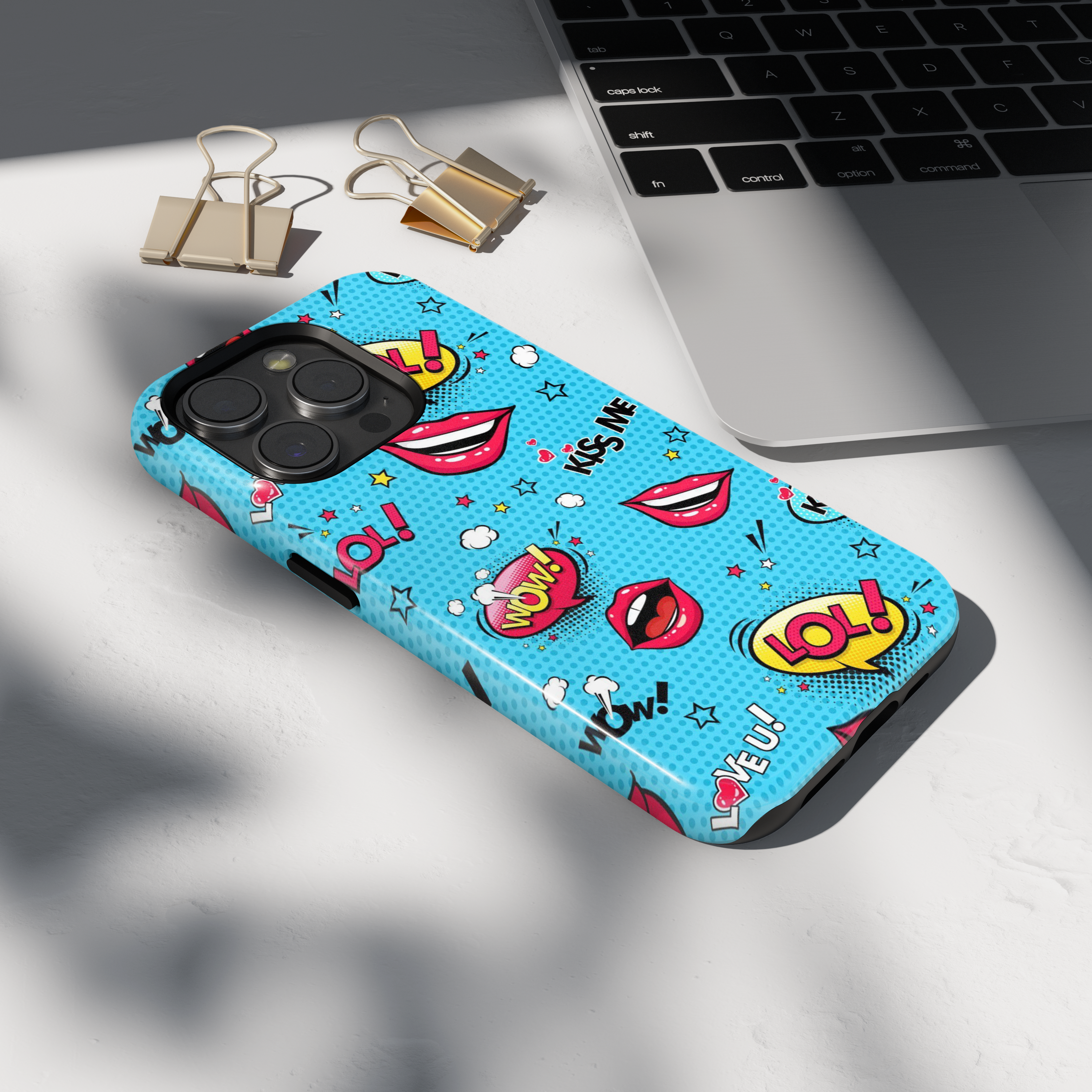 Etui iPhone - CZARNY & ZŁOTY