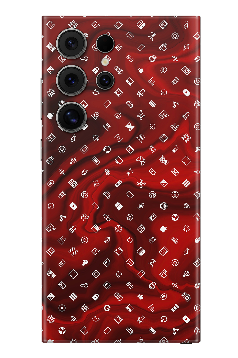 Skin Samsung - Ikony Czerwone