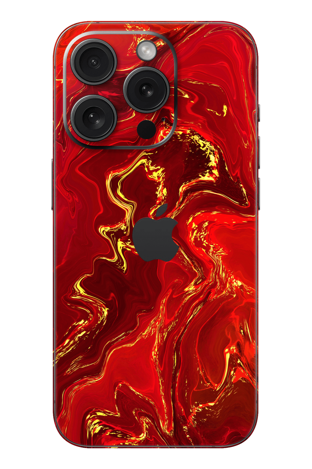 Skin iPhone - Czerwono-złoty marmur