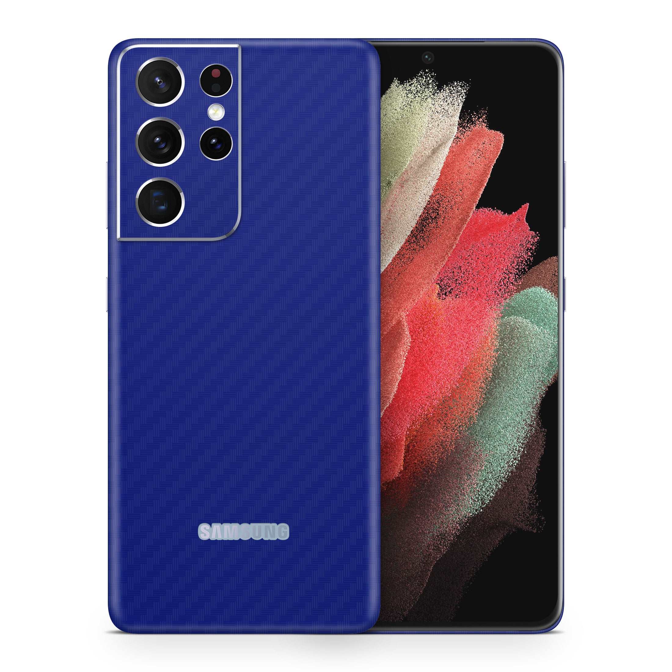 Samsung Skin - Skin Samsung - Carbon Albastru 3D