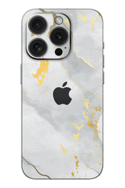Skin iPhone - Biały Marmur Złoty